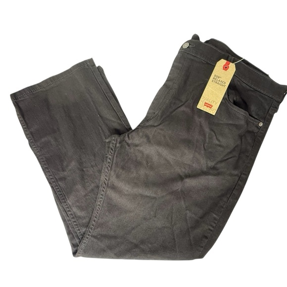 Levi's 559 Relaxed Straight Fit Mens Jean Black Stretch Mid Rise 42 x 30 - Picture 1 of 10